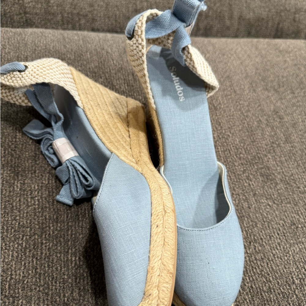 Soludos Blue Espadrilles with Jute Sole